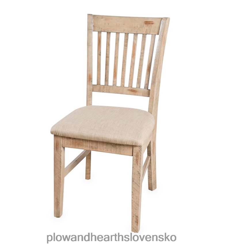 Plow & Hearth chelsea slatted back chair - scrimshaw whitewash 6P208P2104 nábytok