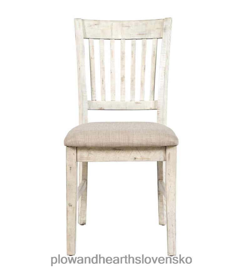 Plow & Hearth chelsea slatted back chair - scrimshaw whitewash 6P208P2104 nábytok
