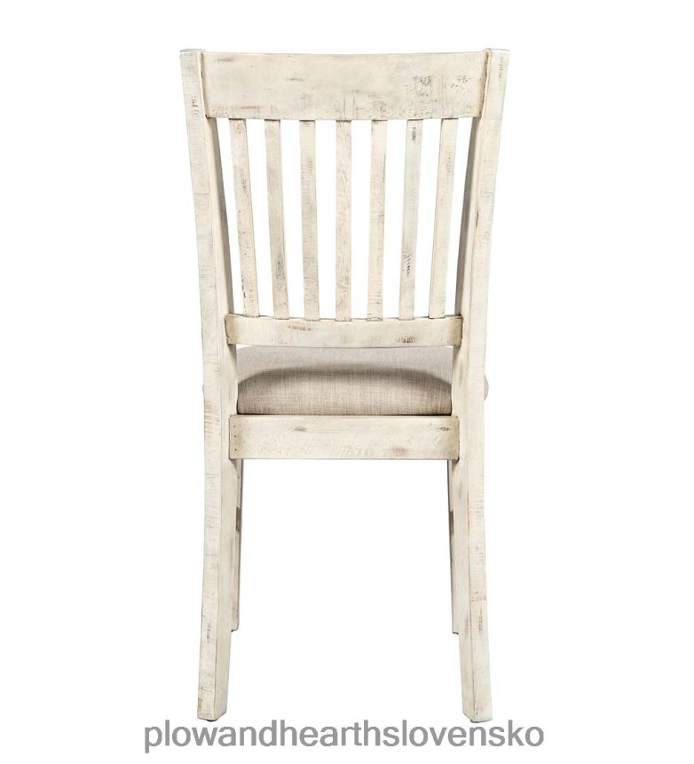 Plow & Hearth chelsea slatted back chair - scrimshaw whitewash 6P208P2104 nábytok