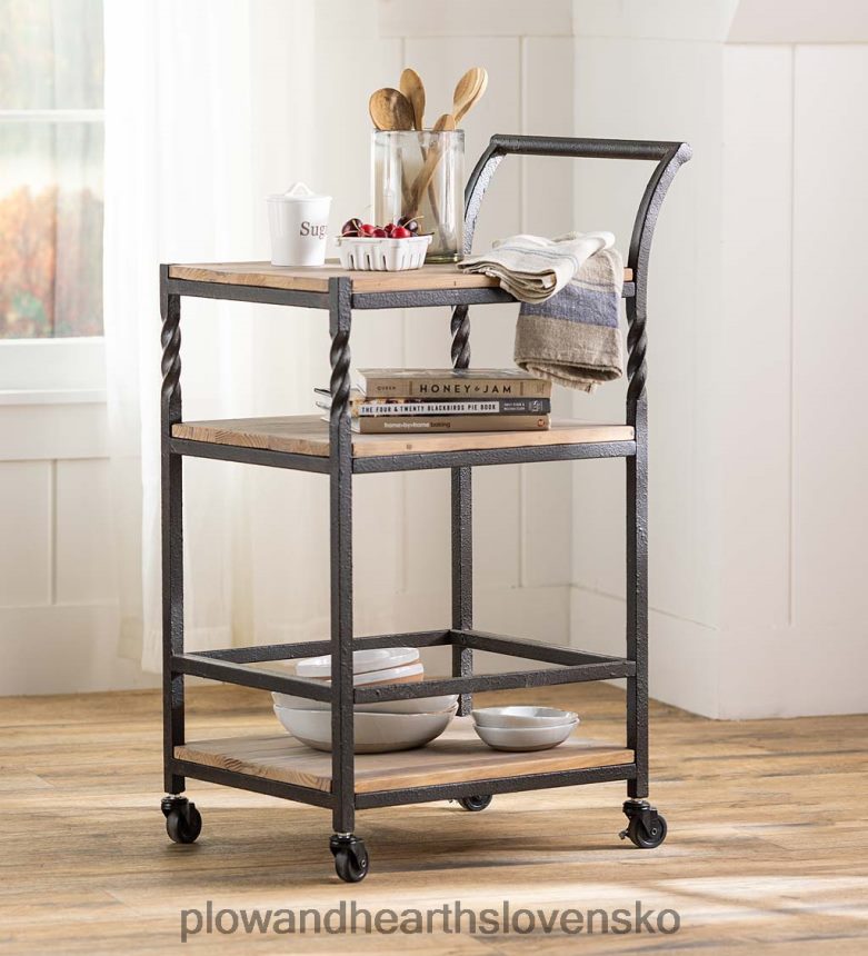 Plow & Hearth hlboký riečny kuchynský vozík na kolieskach 6P208P2102 nábytok