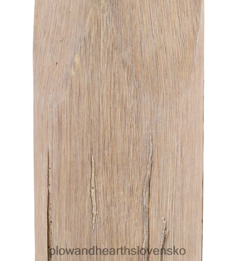 Plow & Hearth Stolná lampa zo zvetraného dreva s prírodným ľanovým tienidlom 6P208P2125 nábytok