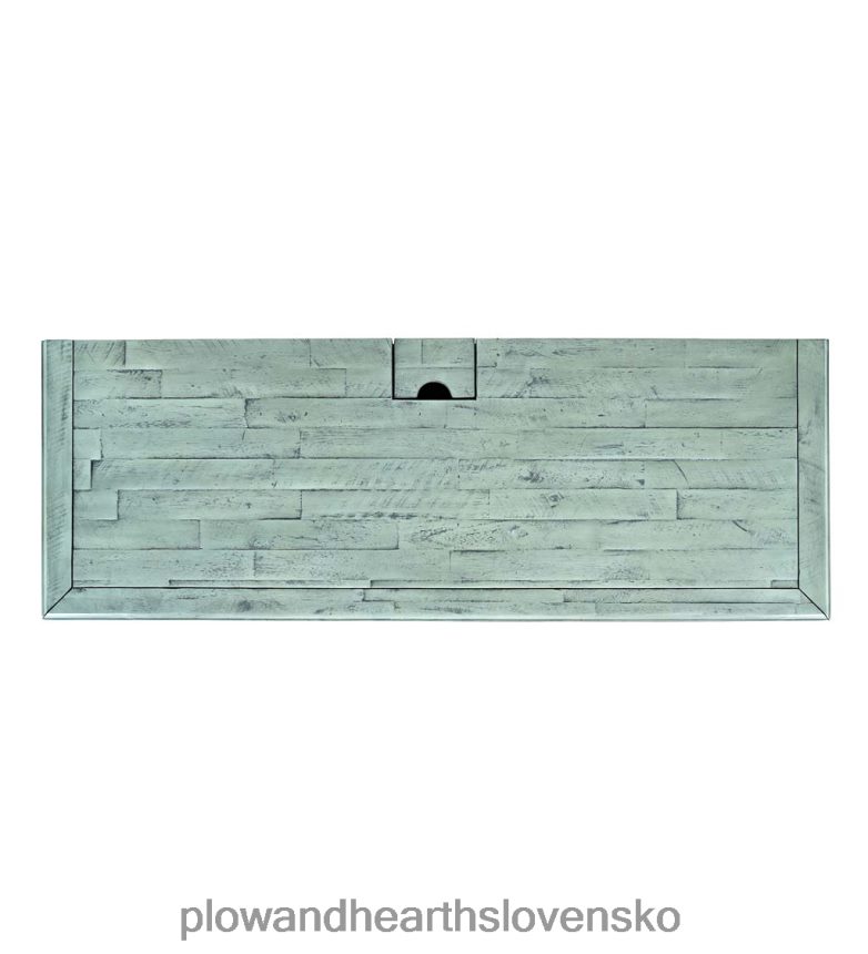 Plow & Hearth chelsea power station stôl s usb portami a zásuvkami - scrimshaw whitewash 6P208P2121 nábytok