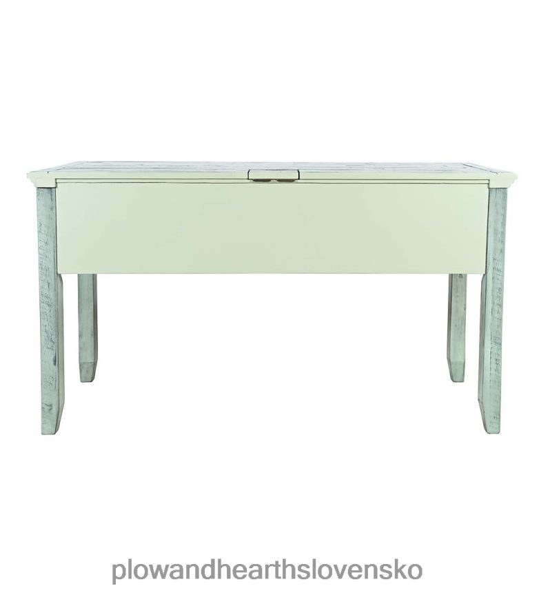 Plow & Hearth chelsea power station stôl s usb portami a zásuvkami - scrimshaw whitewash 6P208P2121 nábytok