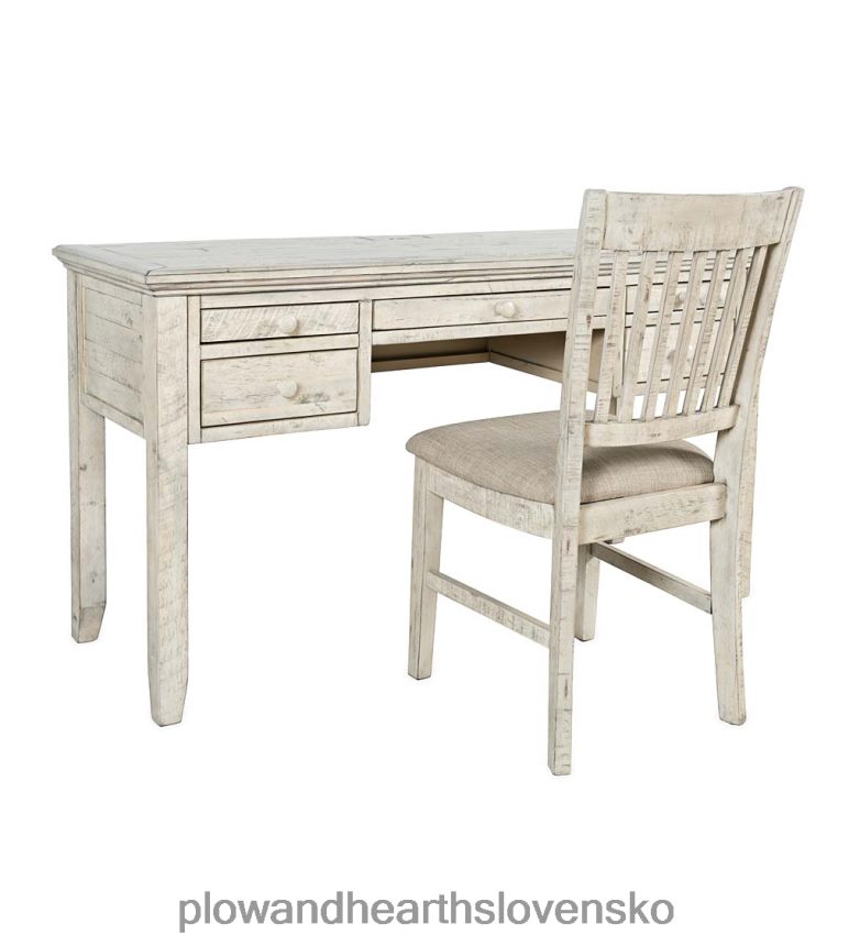 Plow & Hearth chelsea power station stôl s usb portami a zásuvkami - scrimshaw whitewash 6P208P2121 nábytok