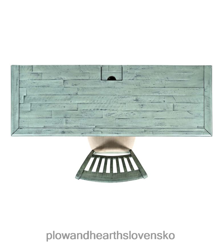 Plow & Hearth chelsea power station stôl s usb portami a zásuvkami - scrimshaw whitewash 6P208P2121 nábytok