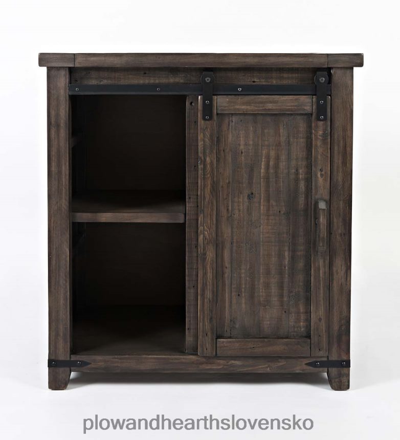 Plow & Hearth Cape charles barn door drevená úložná skriňa s povrchovou úpravou barnwood - barnwood 6P208P1993 nábytok