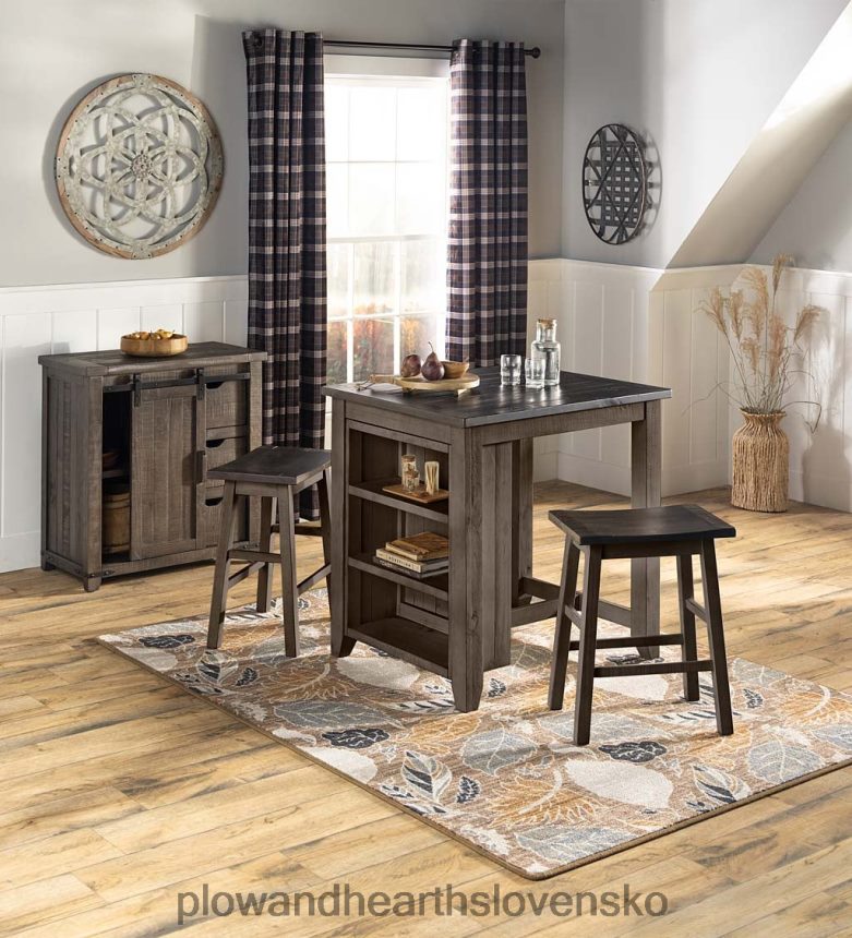 Plow & Hearth Cape charles barn door drevená úložná skriňa s povrchovou úpravou barnwood - barnwood 6P208P1993 nábytok