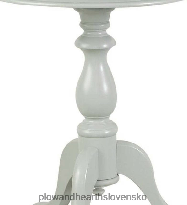 Plow & Hearth Drevený akcentačný stolík na podstavci - starožitná biela 6P208P1991 nábytok
