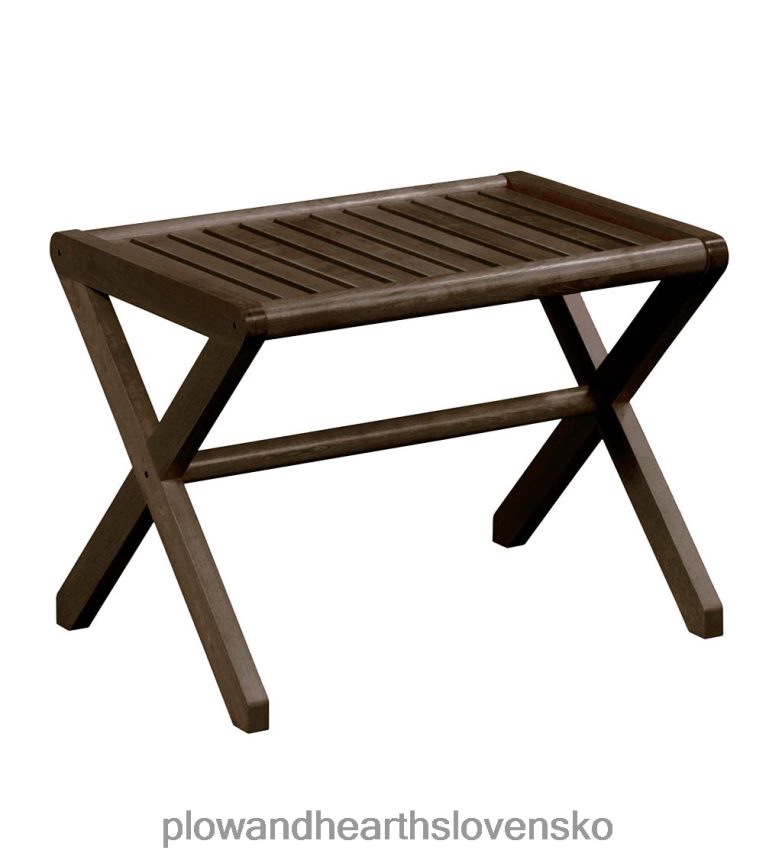 Plow & Hearth moderná sedliacka drevená stolička/lavička - espresso 6P208P2003 nábytok