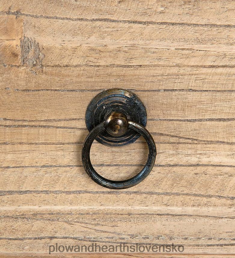 Plow & Hearth promenádny príručný stolík z kaučukovníka s dvierkami 6P208P2009 nábytok