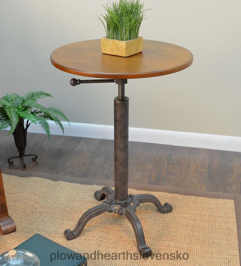 Plow & Hearth výškovo nastaviteľný stôl z mangového dreva a kovu - gaštan 6P208P1992 nábytok