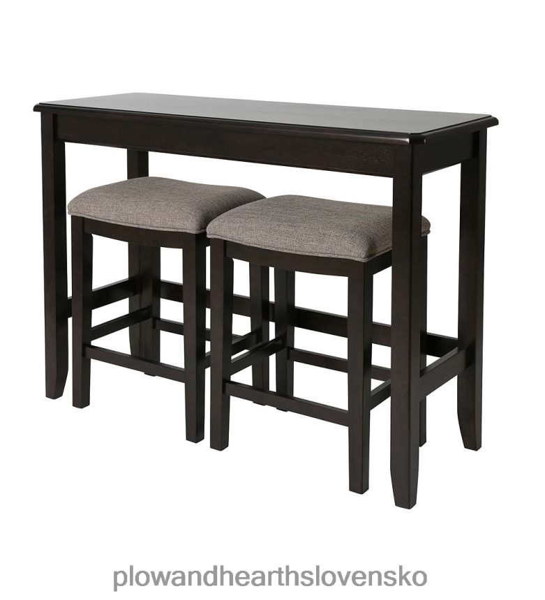 Plow & Hearth sedacia stolová súprava so sedlovými stoličkami - espresso 6P208P2087 nábytok