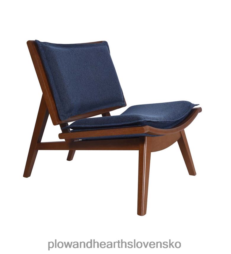 Plow & Hearth Drevo kate a čalúnená akcentová stolička - námornícka 6P208P2026 nábytok