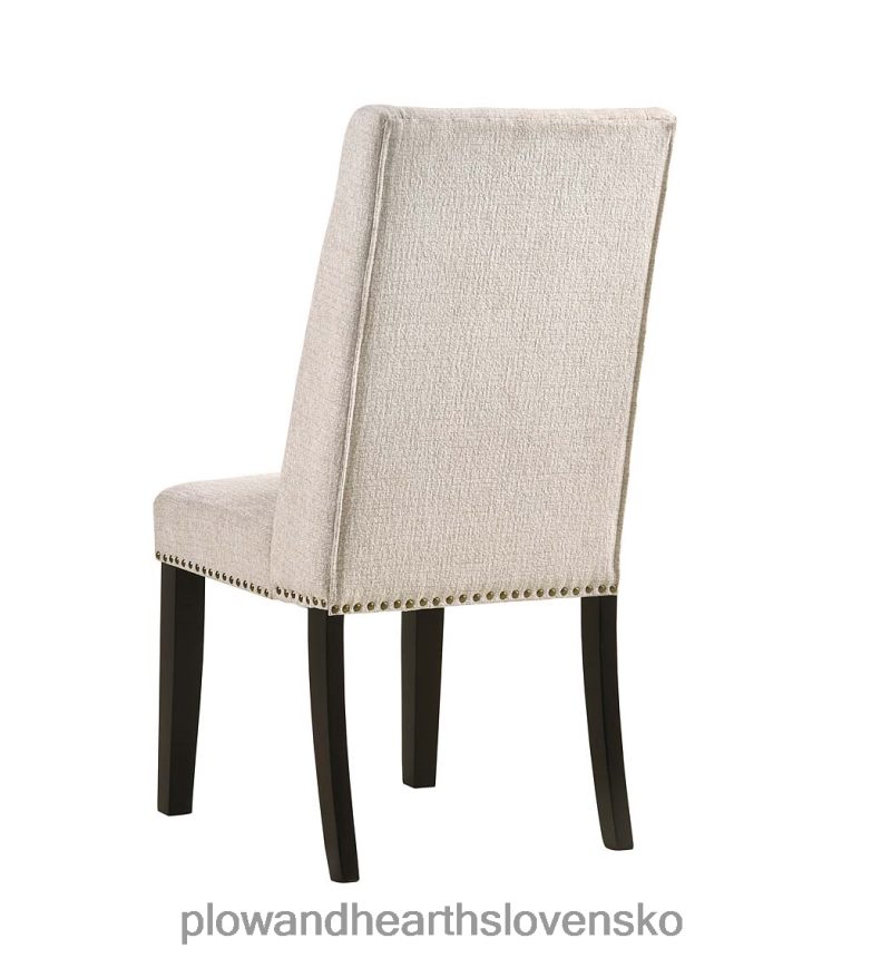 Plow & Hearth lana čalúnené jedálenské stoličky, sada 2 ks - uhlovo šedá/espresso 6P208P2037 nábytok