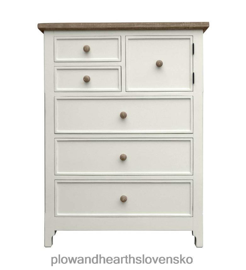Plow & Hearth laurel ridge farmhouse collection fletcher high chest - kakao 6P208P2083 nábytok