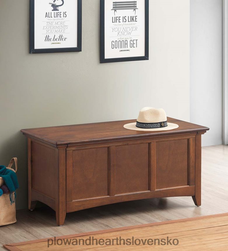 Plow & Hearth odkladacia truhlica/konzola s výklopným panelom - starožitná slonovina 6P208P2080 nábytok