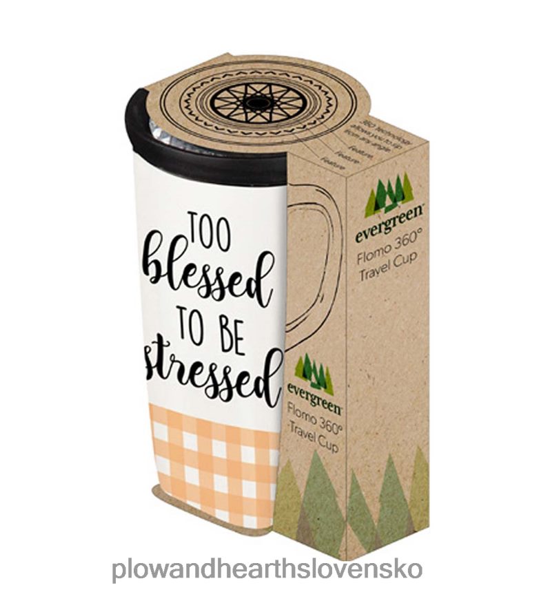 Plow & Hearth keramický flomo 360 cestovný hrnček - požehnaný 6P208P3082 sezónne a darčeky