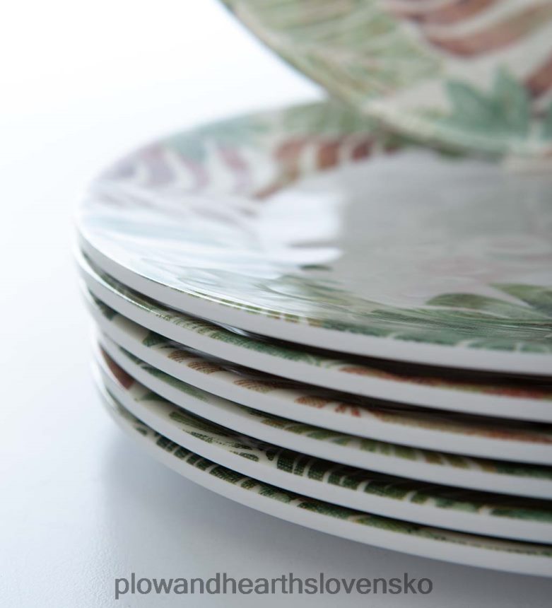 Plow & Hearth modré ginghamové melamínové taniere, sada 6 ks - jazero 6P208P3199 sezónne a darčeky