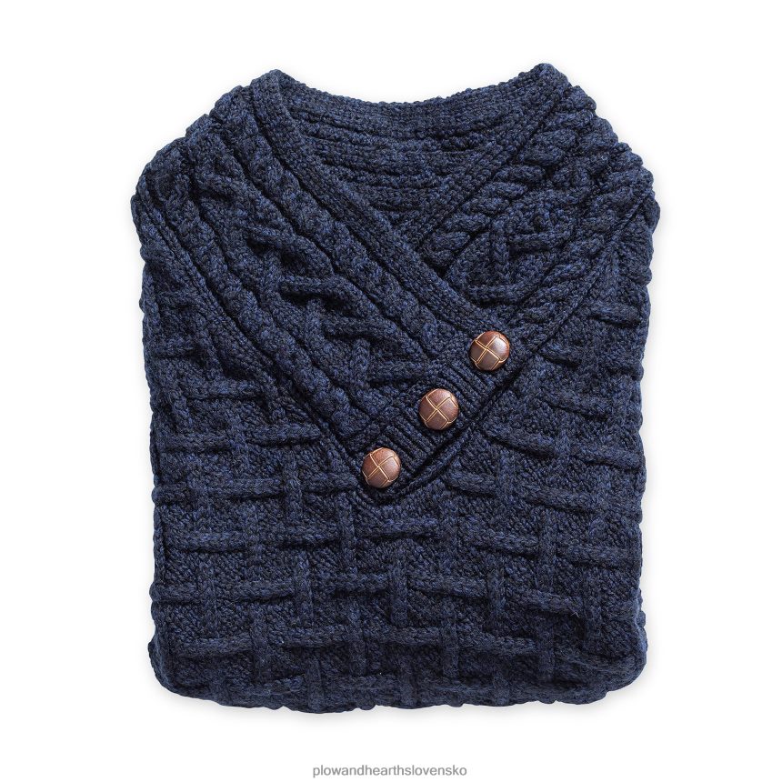 Plow & Hearth dámske írska merino vlna super mäkké mriežkové pončo - atramentová marl - s/m 6P208P2987 sezónne a darčeky