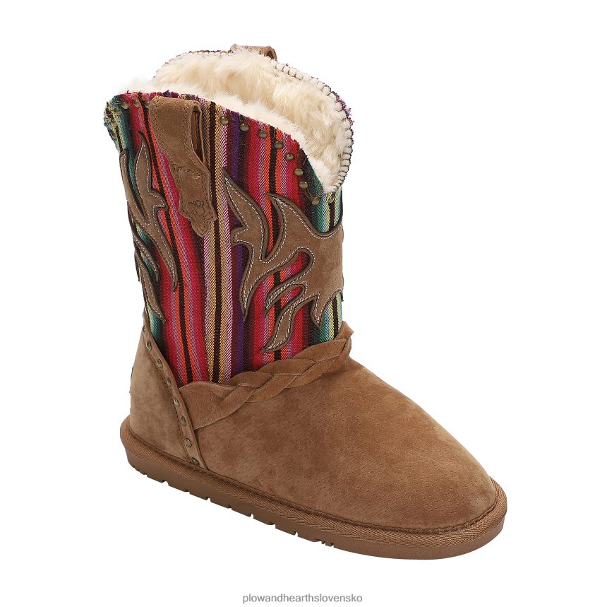 Plow & Hearth lamo detské semišové wrangler čižmy - gaštanové - veľkosť 1r 6P208P3062 sezónne a darčeky