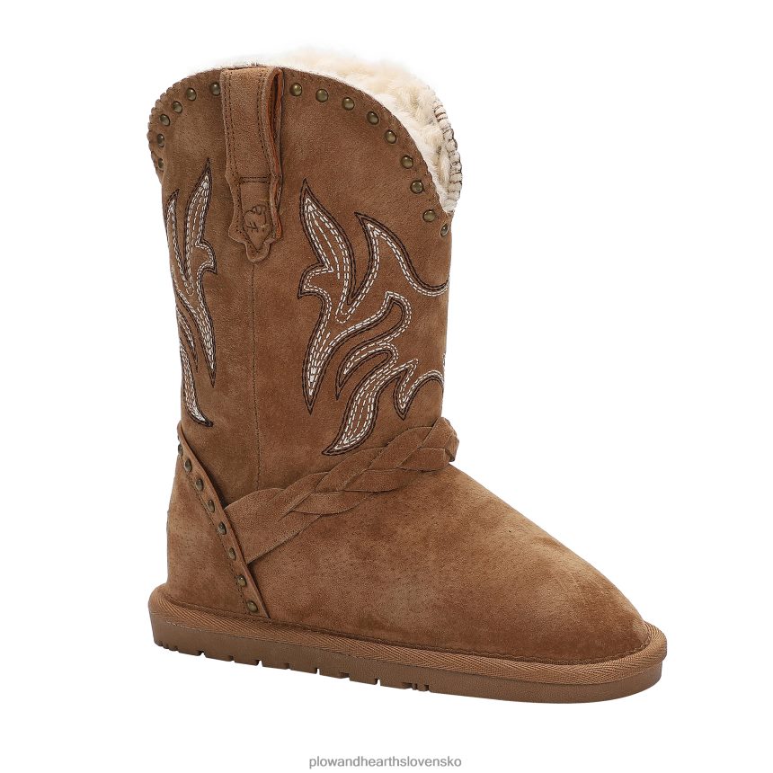 Plow & Hearth lamo detské semišové wrangler čižmy - gaštanové - veľkosť 1r 6P208P3062 sezónne a darčeky