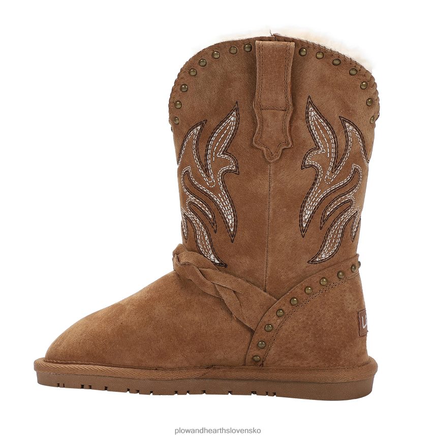 Plow & Hearth lamo detské semišové wrangler čižmy - gaštanové - veľkosť 1r 6P208P3062 sezónne a darčeky