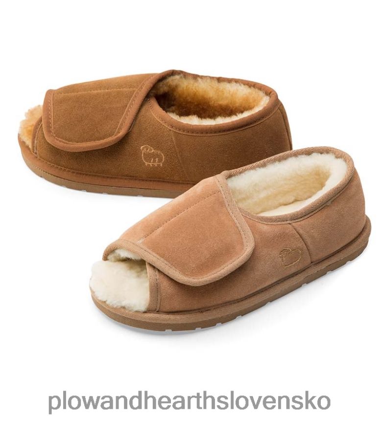 Plow & Hearth zavinovacie papuče z ovčej kože s uzavretým chrbtom 6P208P3069 sezónne a darčeky