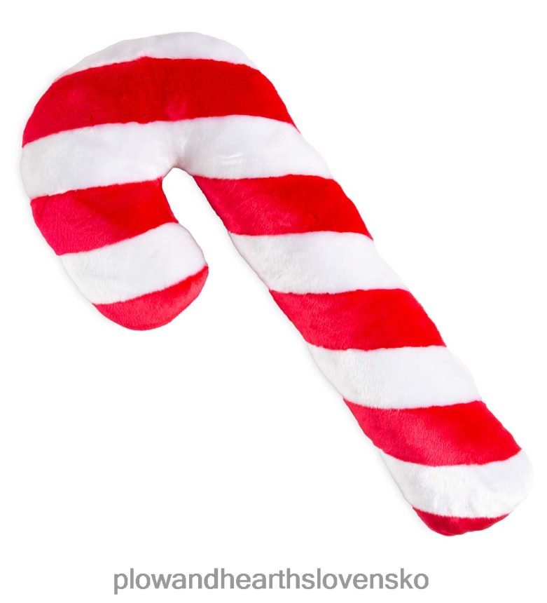 Plow & Hearth Plyšový sviatočný vankúš na telo z cukrovej trstiny 6P208P2212 sezónne a darčeky