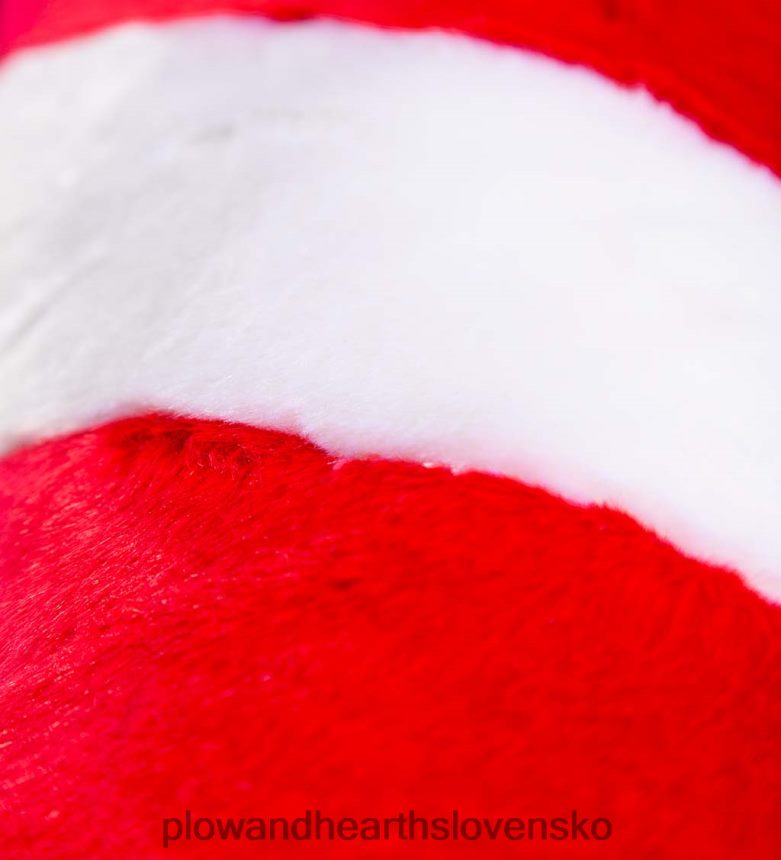 Plow & Hearth Plyšový sviatočný vankúš na telo z cukrovej trstiny 6P208P2212 sezónne a darčeky