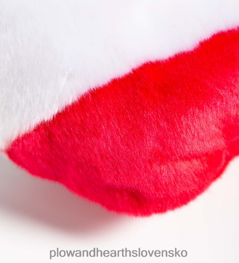 Plow & Hearth Plyšový sviatočný vankúš na telo z cukrovej trstiny 6P208P2212 sezónne a darčeky