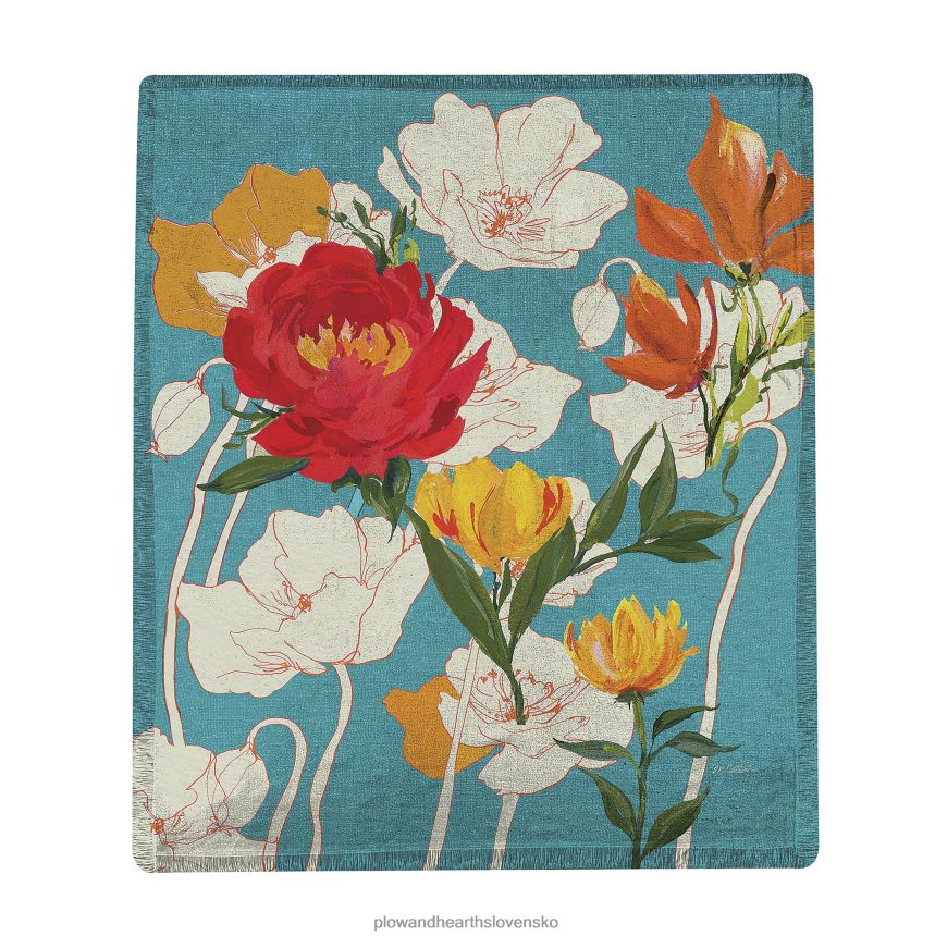 Plow & Hearth akvarel pivonka a mak hod 6P208P2305 sezónne a darčeky