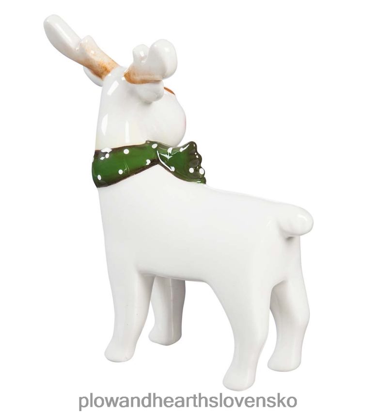 Plow & Hearth keramický sob a vždyzelený stolový dekor, sada 3 ks 6P208P2193 sezónne a darčeky