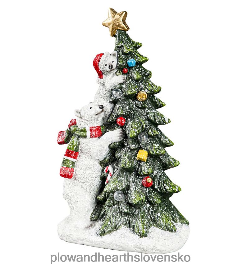 Plow & Hearth led ľadový medveď figúrka vianočného stromčeka 6P208P2203 sezónne a darčeky