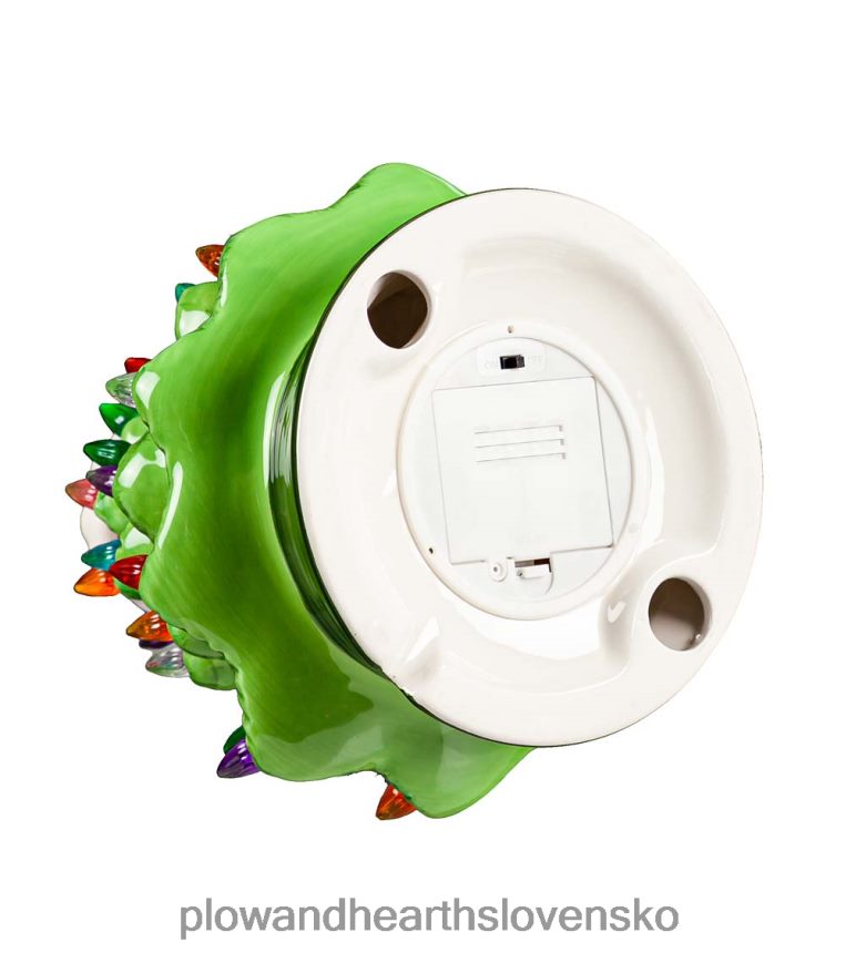 Plow & Hearth led keramický vianočný stromček so santa klobúkom 6P208P2276 sezónne a darčeky