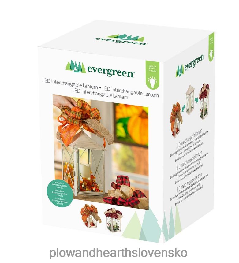 Plow & Hearth led vymeniteľný lampáš s dekorom na stôl s blikajúcou sviečkou 6P208P2241 sezónne a darčeky