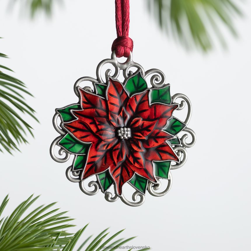 Plow & Hearth masívna cínová ozdoba na vianočný stromček - vianočná hviezda 6P208P2162 sezónne a darčeky