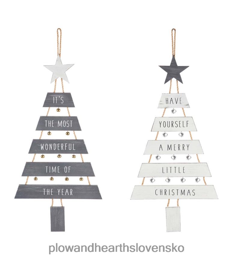 Plow & Hearth nástenná dekorácia na vianočný stromček, sada 2 ks 6P208P2306 sezónne a darčeky