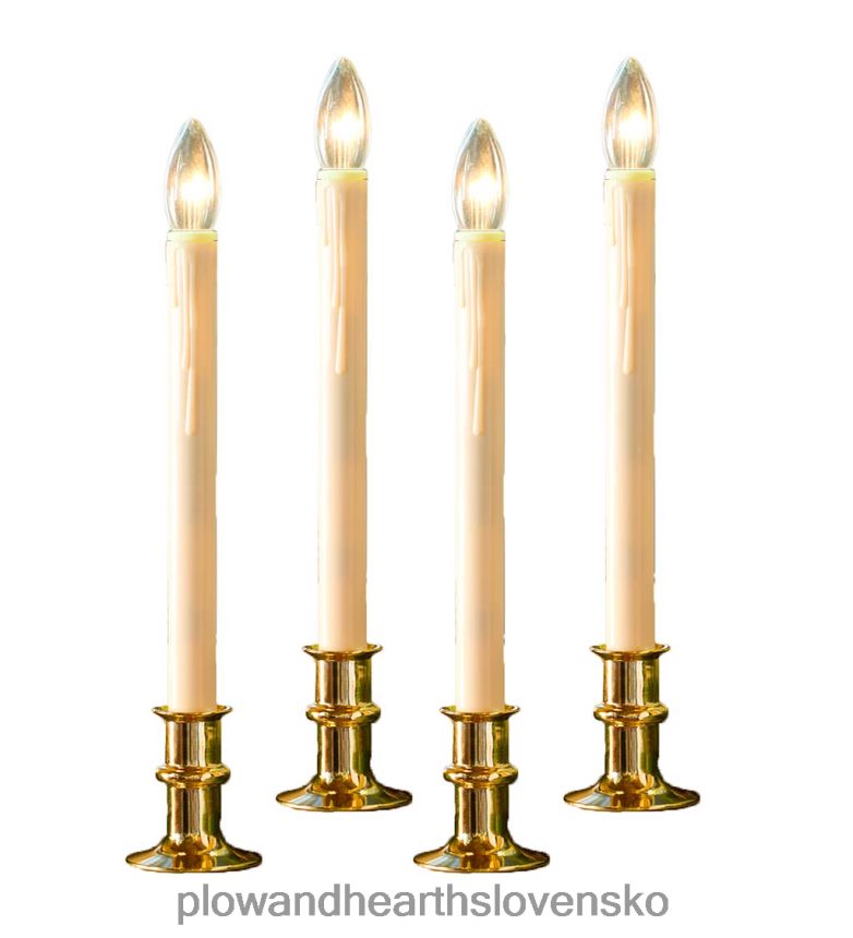 Plow & Hearth nastaviteľné sady okenných sviečok s časovačom a diaľkovým ovládaním 6P208P2270 sezónne a darčeky