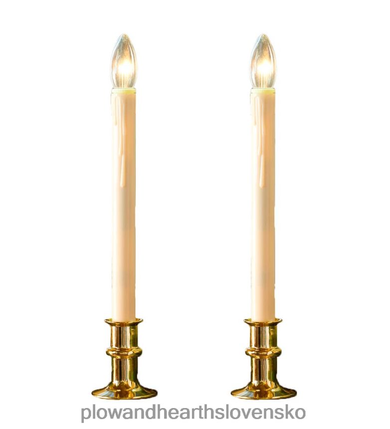 Plow & Hearth nastaviteľné sady okenných sviečok s časovačom a diaľkovým ovládaním 6P208P2270 sezónne a darčeky