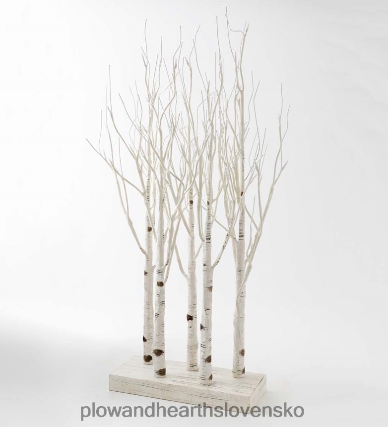 Plow & Hearth osvetlená breza línia stromoradia akcent 6P208P2220 sezónne a darčeky