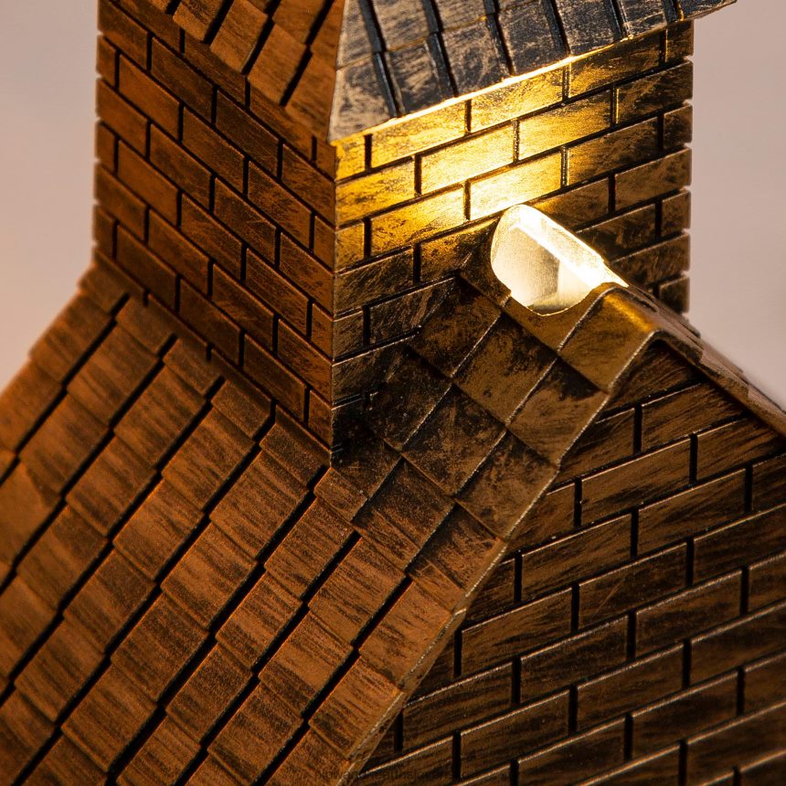 Plow & Hearth osvetlená kostolná lampa z vodnej gule s projektorom 6P208P2178 sezónne a darčeky