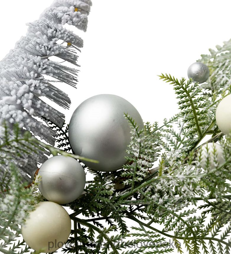 Plow & Hearth osvetlený sviatočný obručový veniec so stromami z fliaš 6P208P2173 sezónne a darčeky