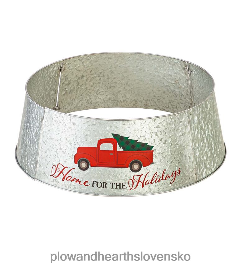 Plow & Hearth ročník nákladného auta kovový obojok na vianočný stromček 6P208P2290 sezónne a darčeky
