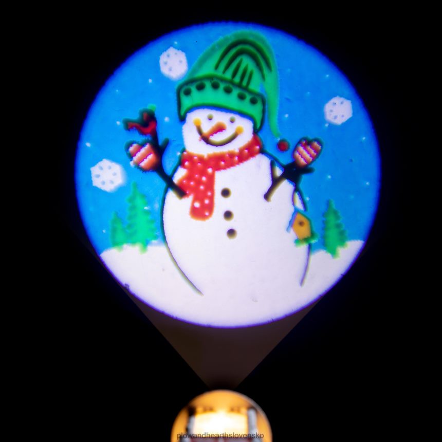 Plow & Hearth svietiaci lampáš vodnej gule snehuliaka s projektorom 6P208P2247 sezónne a darčeky