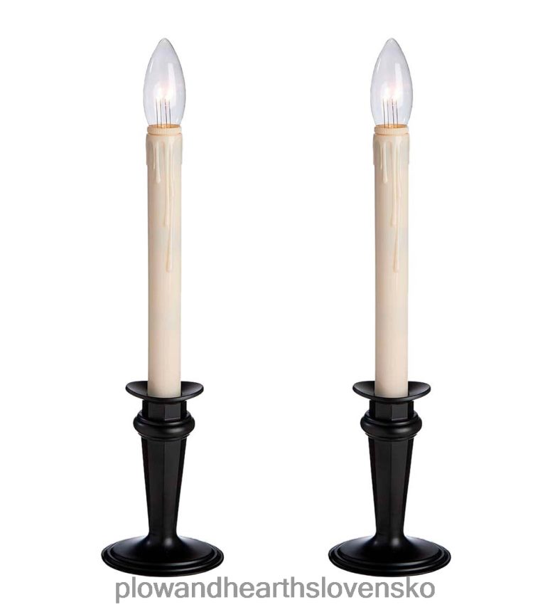 Plow & Hearth tradičné nastaviteľné okenné sviečky s časovačom a diaľkovým ovládaním 6P208P2172 sezónne a darčeky