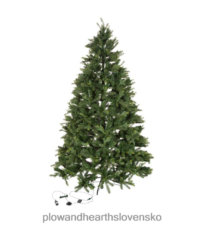 Plow & Hearth vianočný stromček z borovice keswick s teplými bielymi LED svetlami 6P208P2293 sezónne a darčeky