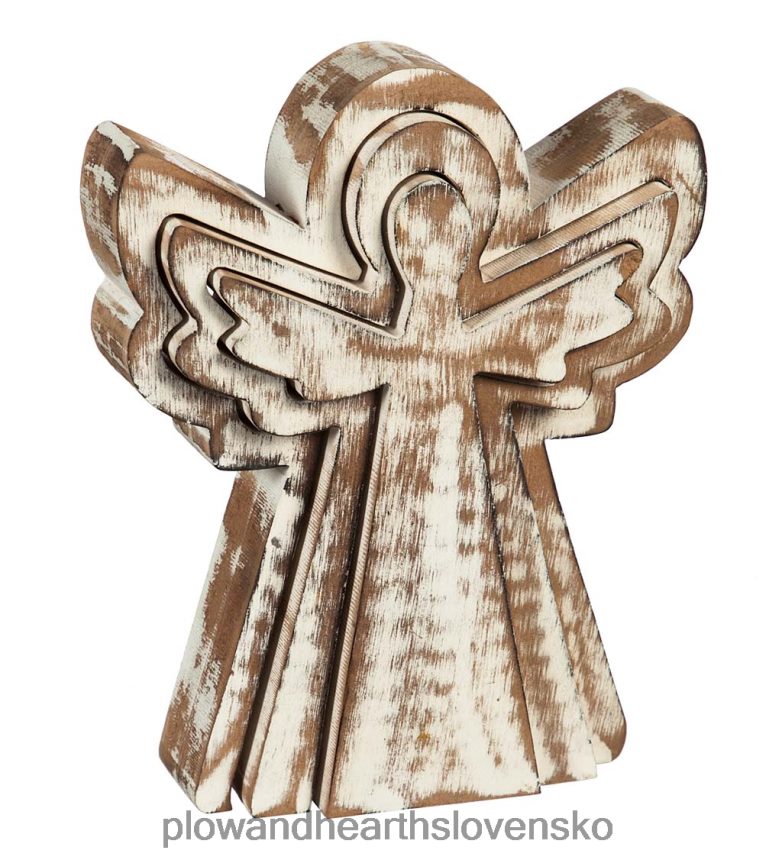 Plow & Hearth vnorené drevené sviatočné figúrky, sada 3 ks 6P208P2230 sezónne a darčeky