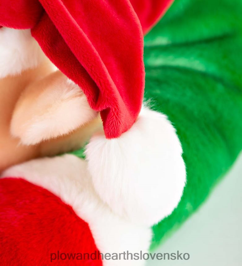 Plow & Hearth zvonček škriatok plyšový sviatočný vankúš na telo 6P208P2177 sezónne a darčeky