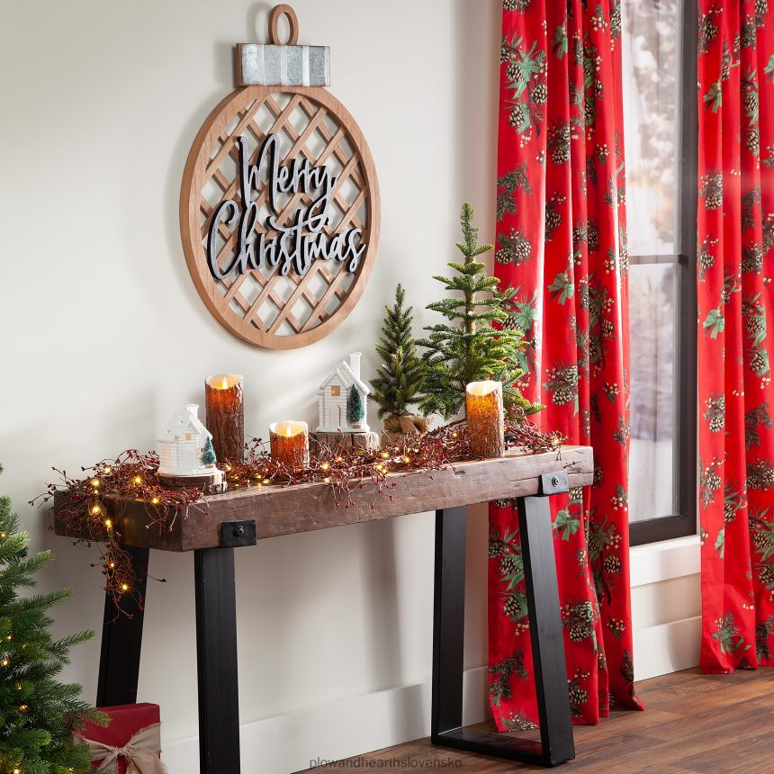 Plow & Hearth Woodland bezplameňové led sviečky s časovačom, sada 3 ks 6P208P2142 sezónne a darčeky