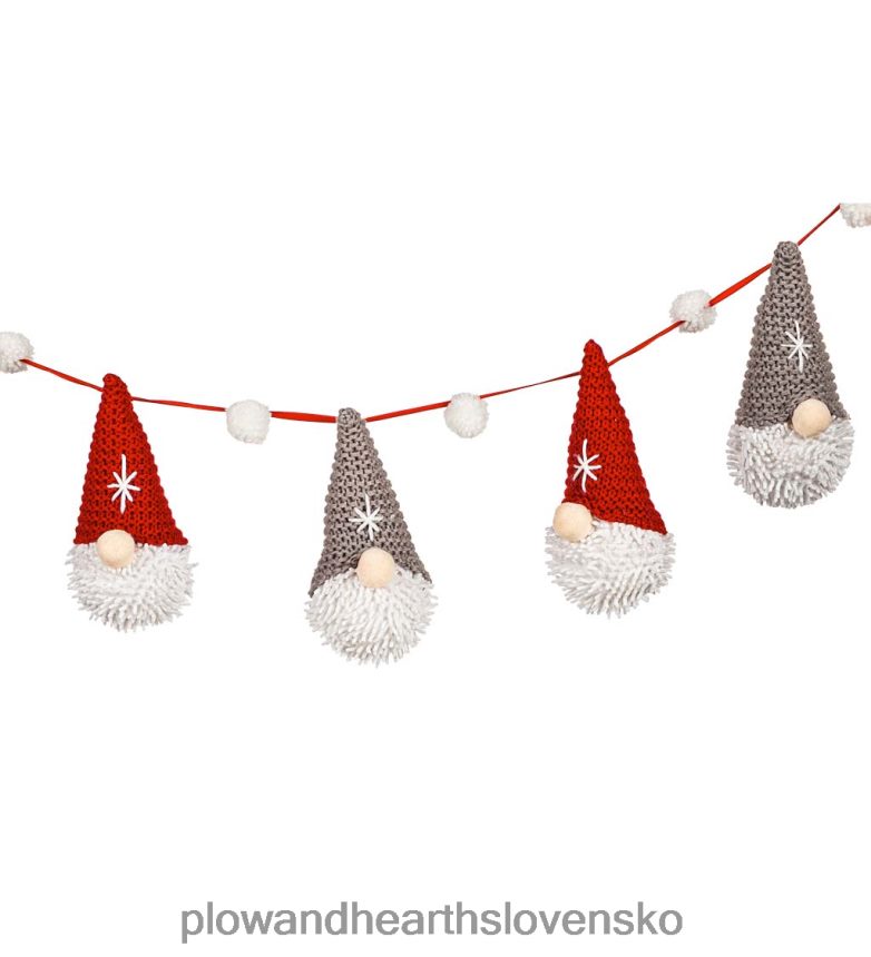 Plow & Hearth závesná girlanda z plyšového trpaslíka 6P208P2153 sezónne a darčeky